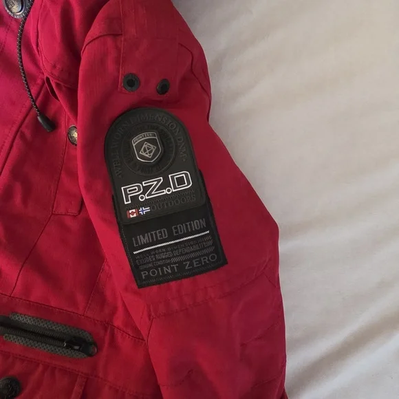 Point Zero Red Parka Jacket - Picture 8 of 15